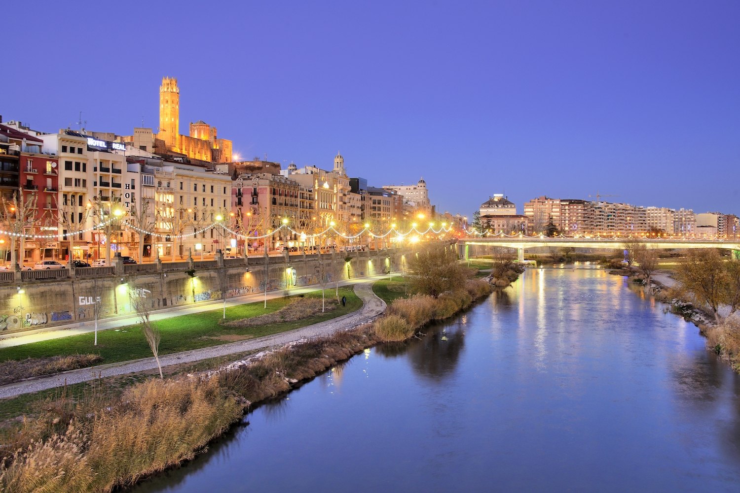 Vista de Lleida y la Seu Vella